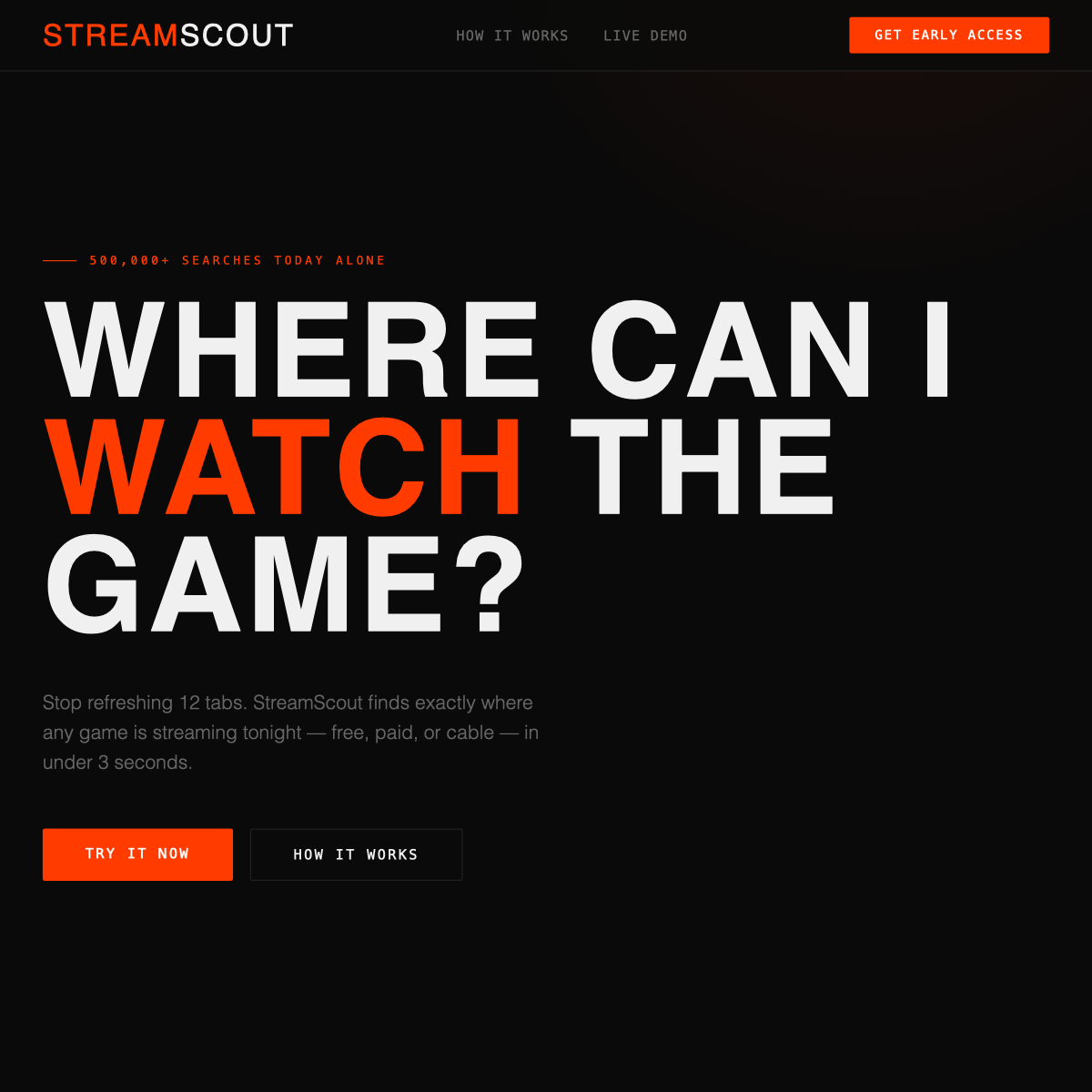 StreamScout 首屏图